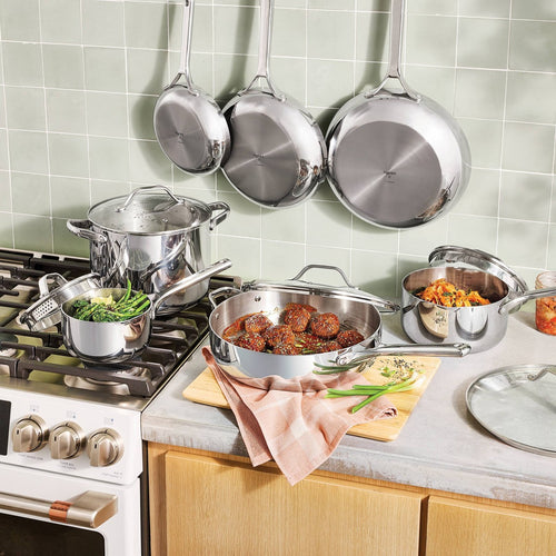 12pc Stainless Steel Nonstick Cookware Set Dark Gray - Figmint™: Induction & Oven Safe, Dishwasher-Safe, 18 Pieces - Additional view