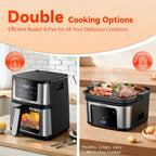 8-in-1 Air Fryer Oven, 7.5Qt Air Fryer with Digital LED Touch Screen, Dishwasher-Safe Basket, Nonstick Dishwasher-Safe Basket, 100Pcs Liner - Additional view