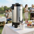 VEVOR Commercial Coffee Urn, 40 Cup 203oz Hot Beverage Dispenser with Dripless Faucet, 1090W Quick-Brewing, Automatic Temperature Control, Silver - Additional view