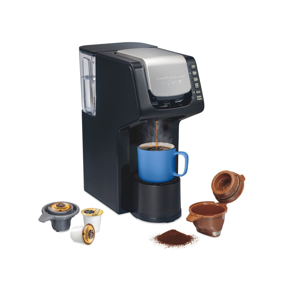 Hamilton Beach Single-Serve Coffee Maker 49901: K-Cup Compatible, 6 Cup Capacity, 1400W, Black, Electric