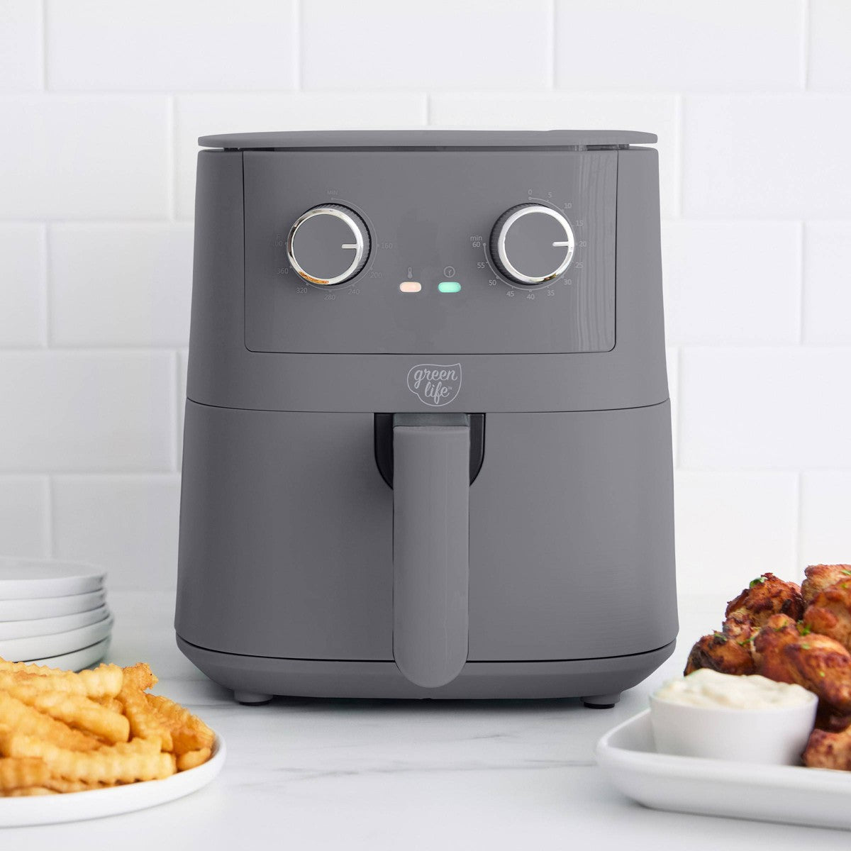 GreenLife 4.5qt EZ Air Fryer Graphite - Additional view