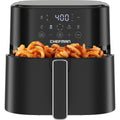 Chefman 6 Qt Compact Digital Touch Air Fryer w/ Hi-Fry & Shake Reminder - Black