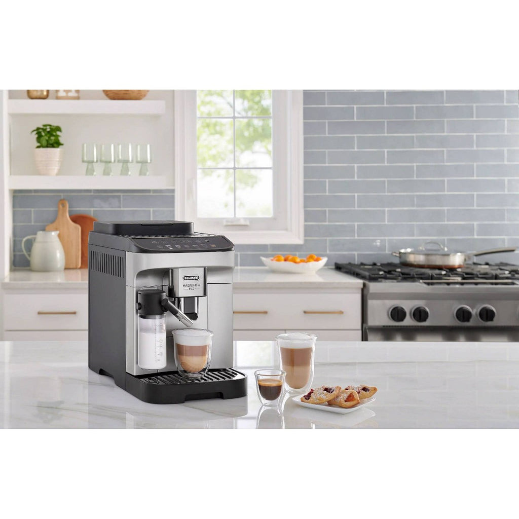De'Longhi Magnifica Evo with LatteCrema System - ECAM29084SB: 15 Bars, Milk Frother, Grind & Brew, Silver, 60oz Capacity - Additional view