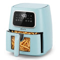 Kitchen Elite 5.5 Qt Digital Air Fryer, 7-in-1 Small Airfryer, LED Screen, Blue