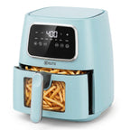 Kitchen Elite 5.5 Qt Digital Air Fryer, 7-in-1 Small Airfryer, LED Screen, Blue