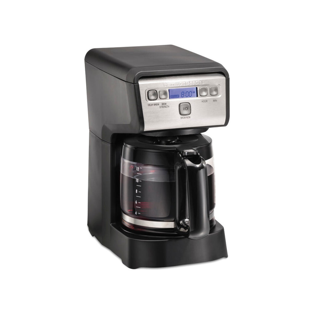 Hamilton Beach 12C Coffee Maker 46200: Drip Coffee Machine, 12 Cup Capacity, Electric, Dishwasher-Safe, Black