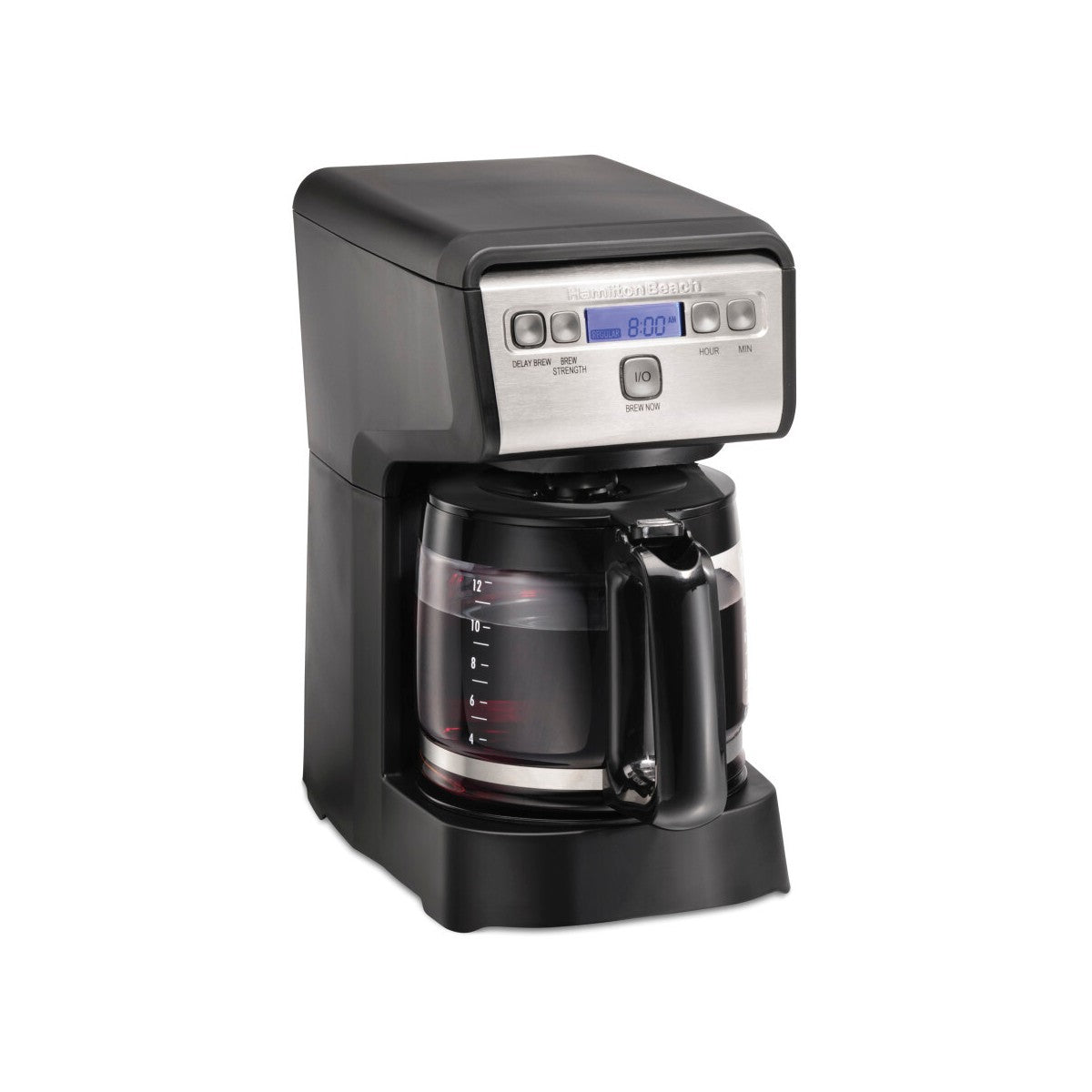 Hamilton Beach 12C Coffee Maker 46200: Drip Coffee Machine, 12 Cup Capacity, Electric, Dishwasher-Safe, Black