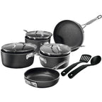 Granitestone Stackmaster 10-Piece Nonstick Cookware Set, Stackable Pots and Pans, Induction, Dishwasher Safe, Black - Additional view