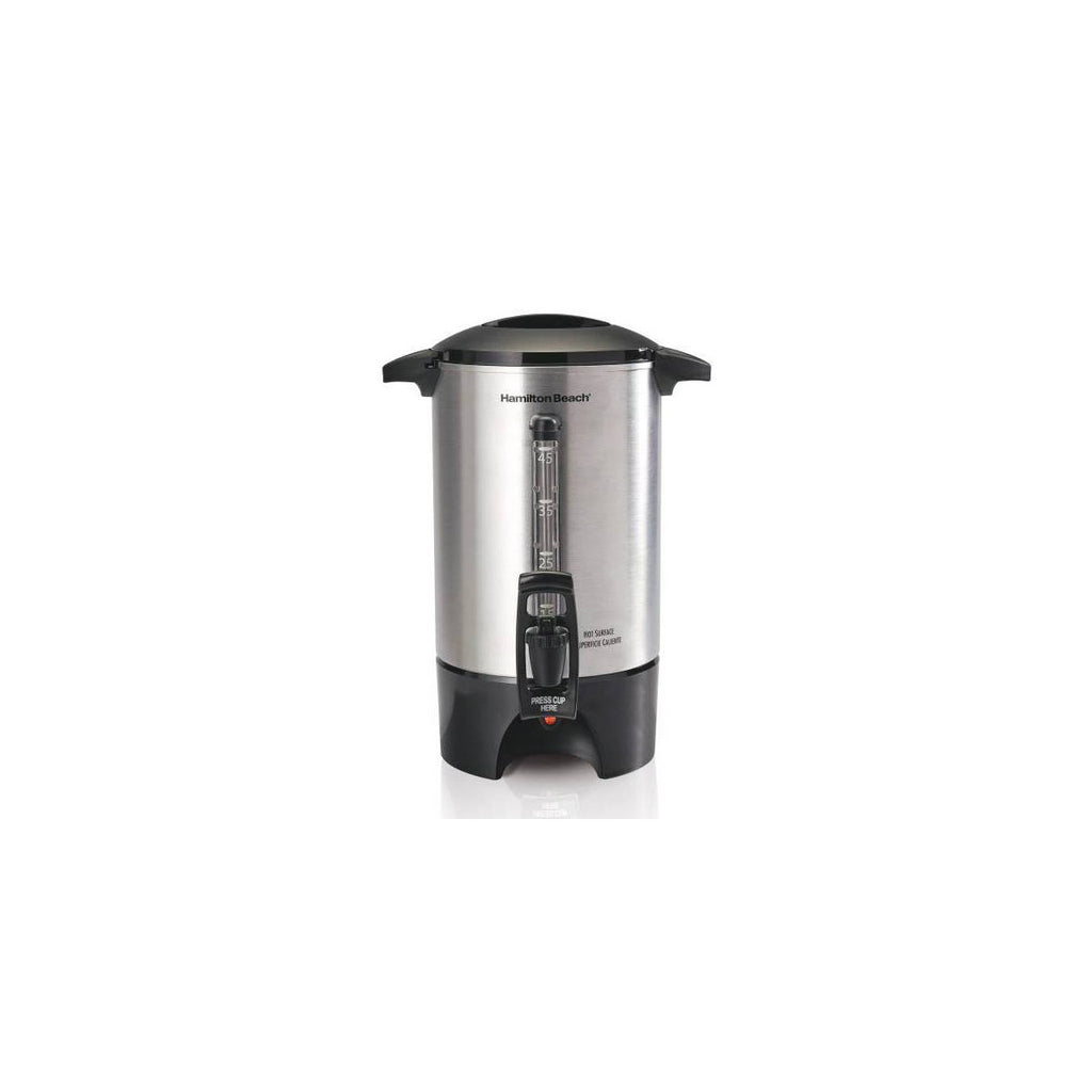 Hamilton Beach 45cup Urn 40519: Electric Coffee Maker, 1090W, Chrome Silver, 45 Cup Capacity, Aluminum, Ground Coffee Use