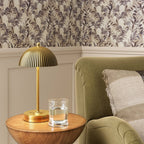 Double Metal Portable Table Lamp Brass (Includes LED Light Bulb) - Threshold™ - Additional view