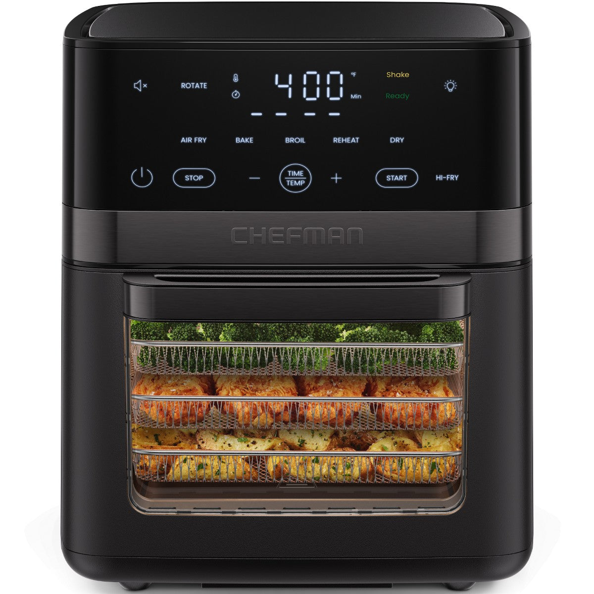 Chefman 14-Quart Multifunctional Air Fryer+ with 5 Cooking Functions – Black