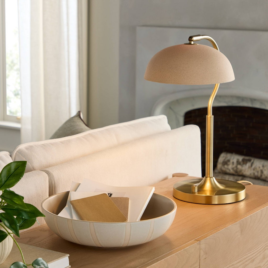 Ceramic Shade Table Lamp Brass - Hearth & Hand™ with Magnolia - Additional view