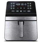 Gourmia 8qt Digital Air Fryer with 12 One-Touch Functions & Guided Cooking Stainless Steel Black: Kitchen Appliance