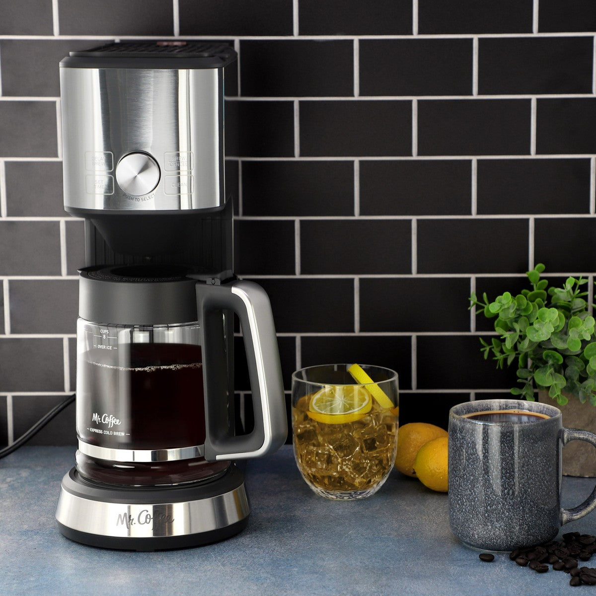 Mr. Coffee Perfect Brew Programmable 8 Cup Intelligent Coffee and Tea Brewer in Silver - Additional view