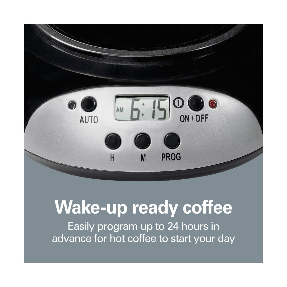 Hamilton Beach 12 Cup Programmable Coffee Maker Glass Carafe Black and Silver 49465RG - Additional view