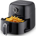 Kitchen Elite 2.5 Quart Mechanical Air Fryer, Compact Appliance with 60-Minute Timer, Nonstick Removable Basket, Oil-Free Cooking, Black