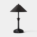 Turned Metal Portable Table Lamp Black (Includes LED Light Bulb) - Threshold™