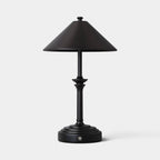 Turned Metal Portable Table Lamp Black (Includes LED Light Bulb) - Threshold™