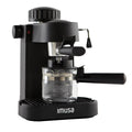 IMUSA 4 Cup Electric Espresso/Cappuccino Maker 800 Watts - Black: Milk Frother, Glass Carafe, Removable Filter Basket