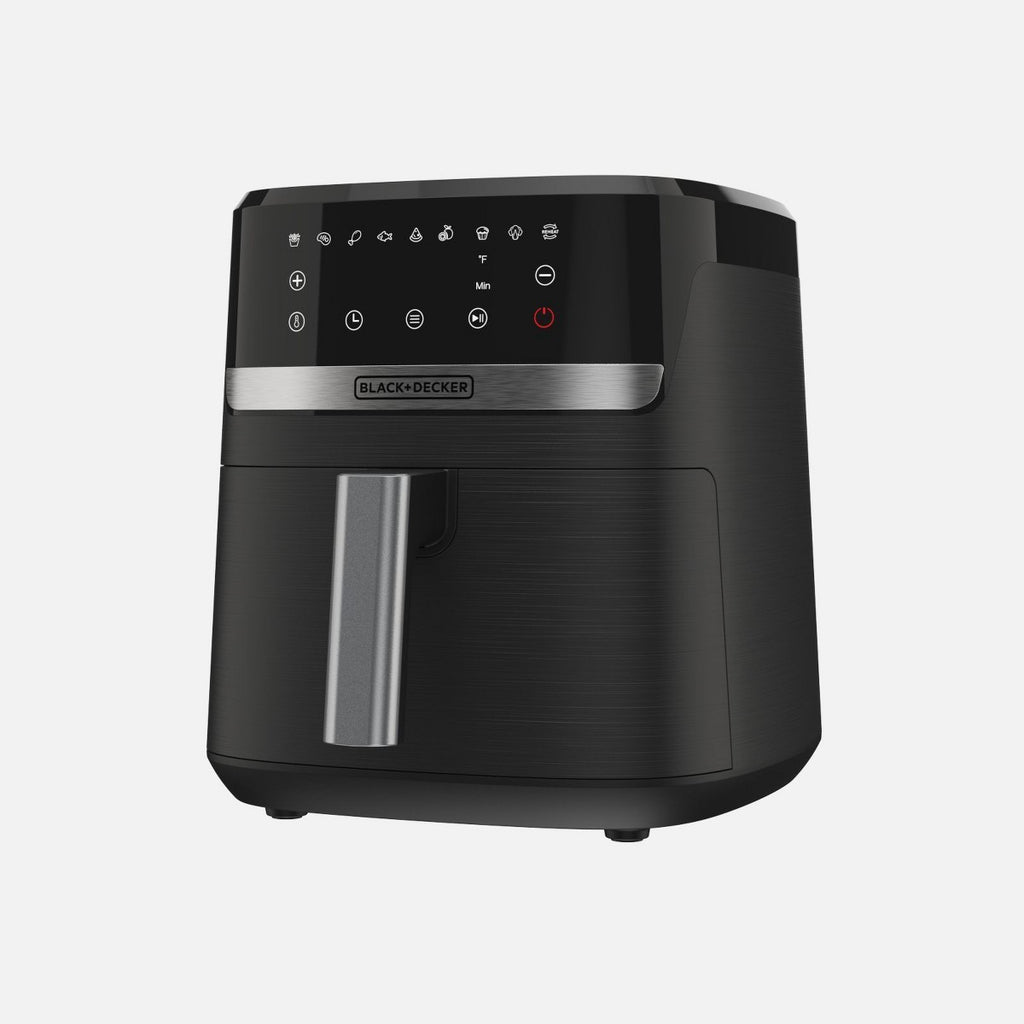 BLACK+DECKER Purify 2QT Air Fryer, Timer with Auto Shut-off and Shake Reminder, Digital LED Touchscreen and 9 Presets, 1000W, Dishwasher Safe Parts