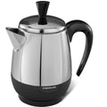 Farberware Electric Coffee Percolator, FCP240, Stainless Steel Basket, Automatic Keep Warm, No-Drip Spout, 4 Cup