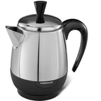 Farberware Electric Coffee Percolator, FCP240, Stainless Steel Basket, Automatic Keep Warm, No-Drip Spout, 4 Cup
