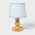 Miffy Wooden Kids' Table Lamp with Blue Grid Shade - Miffy by Pillowfort™