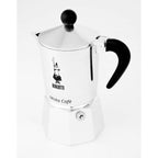 Bialetti 3 Cup Moka Stovetop Espresso Maker - Silver: Aluminum, Manual, Hand Wash, Glossy, Ground Coffee, Mesh Filter - Additional view