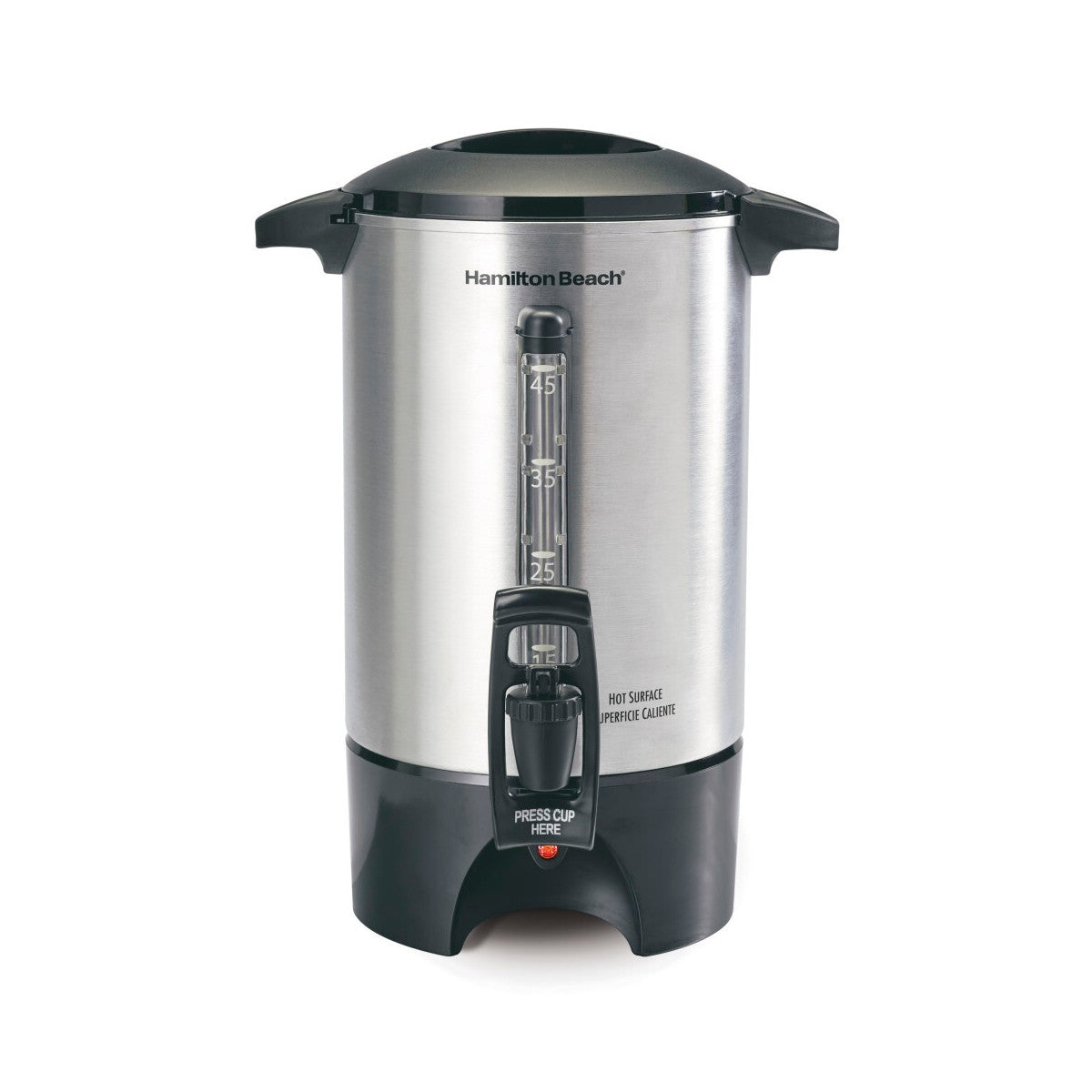 Hamilton Beach 45cup Urn 40519: Electric Coffee Maker, 1090W, Chrome Silver, 45 Cup Capacity, Aluminum, Ground Coffee Use - Additional view