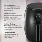Elite Cuisine 2qt Digital Air Fryer - Black - Additional view