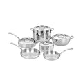 Cuisinart French Classic 10pc Stainless Steel Tri-Ply Cookware Set - FCT-10: Kitchen, Even-Heating, Stay-Cool Handles