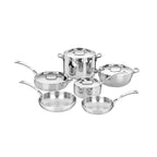 Cuisinart French Classic 10pc Stainless Steel Tri-Ply Cookware Set - FCT-10: Kitchen, Even-Heating, Stay-Cool Handles