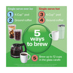 Hamilton Beach 12c FlexBrew 5 in 1 Drip Coffee Maker Black: 12 Cup Programmable & Single Serve, 1200W, Ground & Capsule Use - Additional view