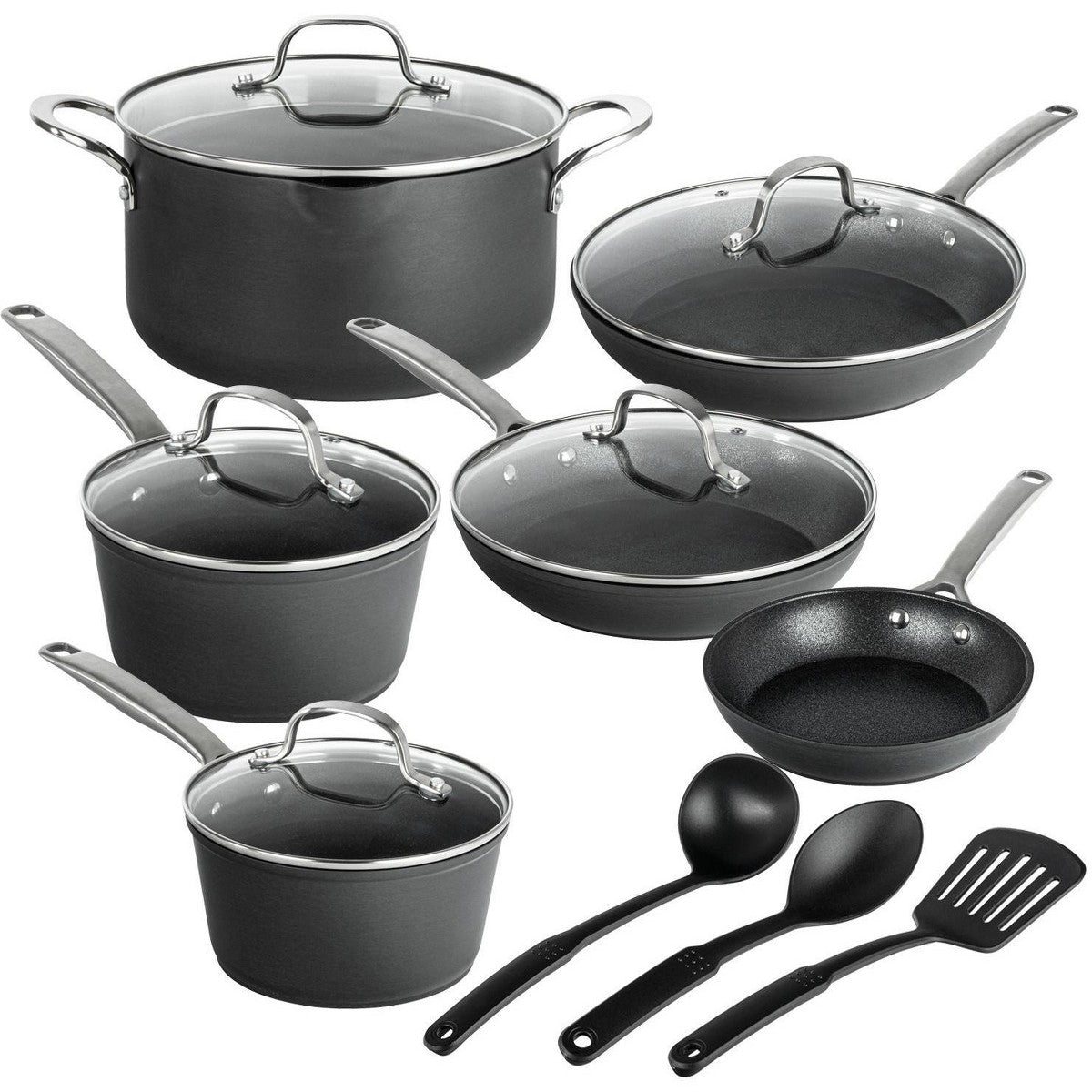Granitestone Armor Max 14-Pc Ultra Durable Nonstick Cookware Set with Utensils