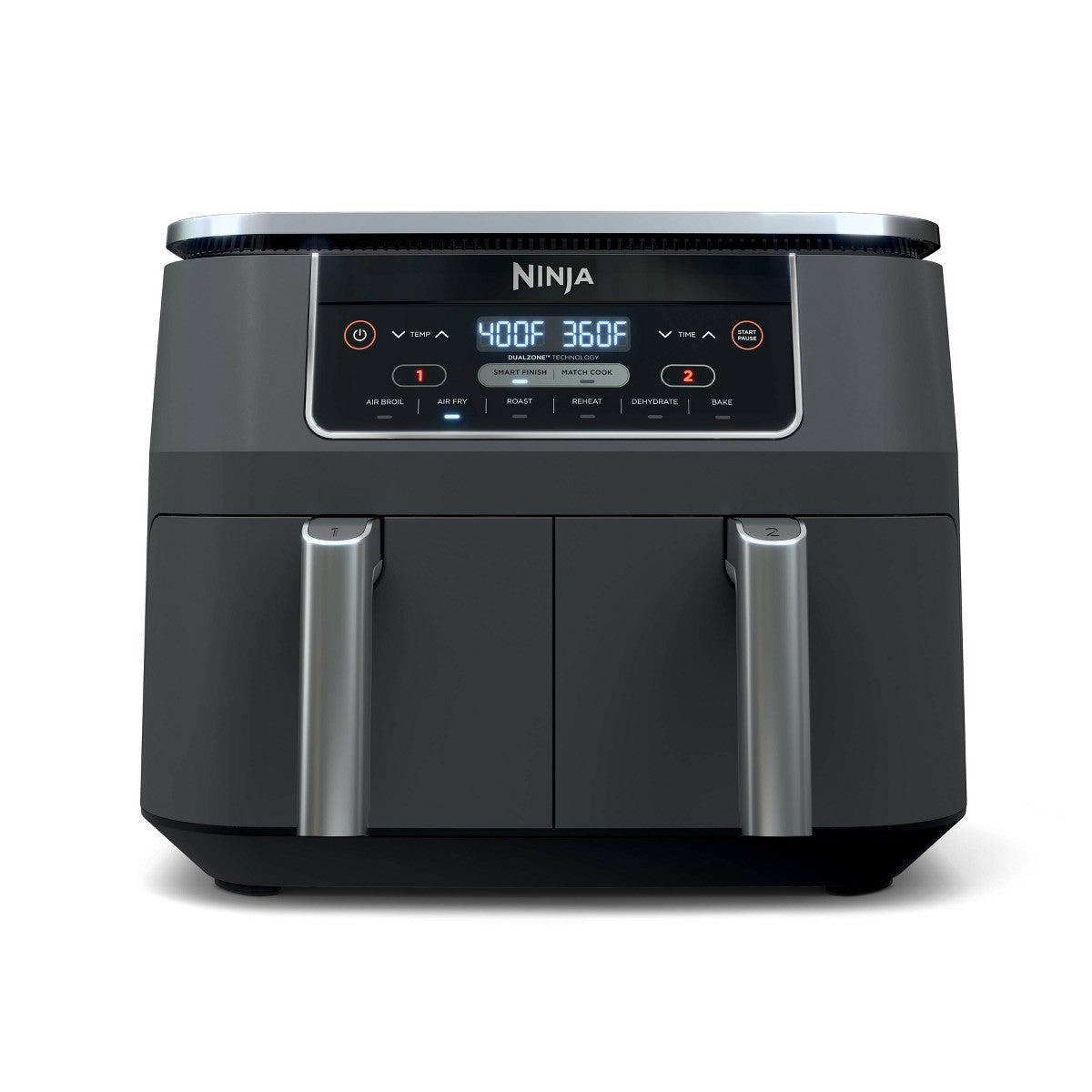 Ninja Foodi 8qt Original Dualzone 2 Basket Air Fryer with 6 functions - DZ201: Stainless Steel, Digital Control, Dishwasher-Safe - Additional view