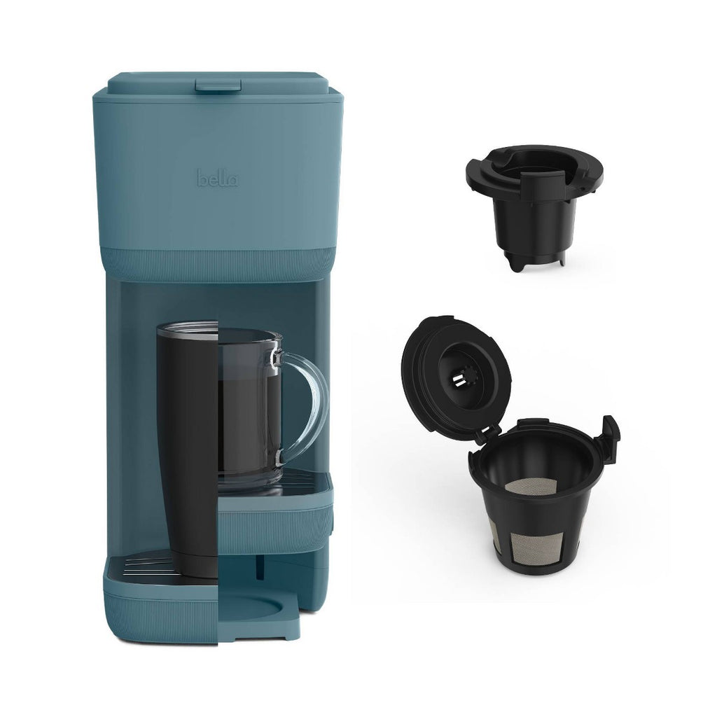 bella Single-Serve Coffee Maker Surf: 14 oz Capacity, Removable Drip Tray, Fits Travel Mug, Electric, Blue - Additional view