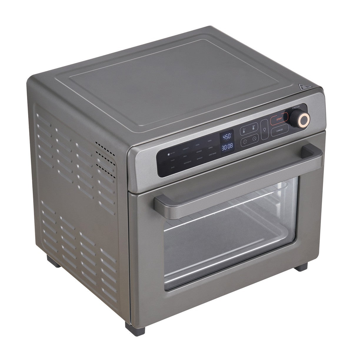VEVOR 12-IN-1 Air Fryer Toaster Oven, 25L Convection Oven, 1700W Stainless Steel Toaster Ovens Countertop Combo with Grill, Pizza Pan, Gloves