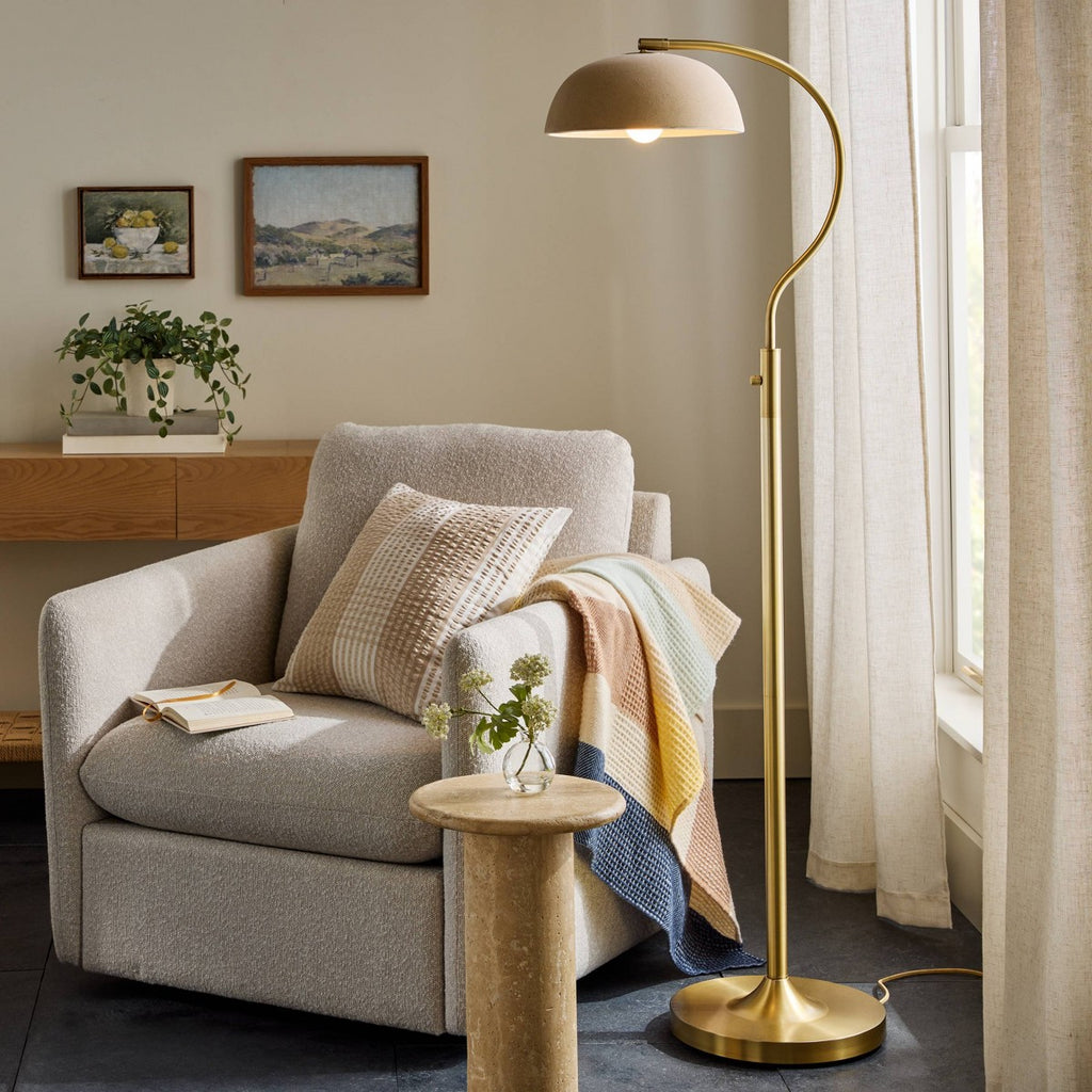 Brass Floor Lamp with Ceramic Shade - Hearth & Hand™ with Magnolia - Additional view