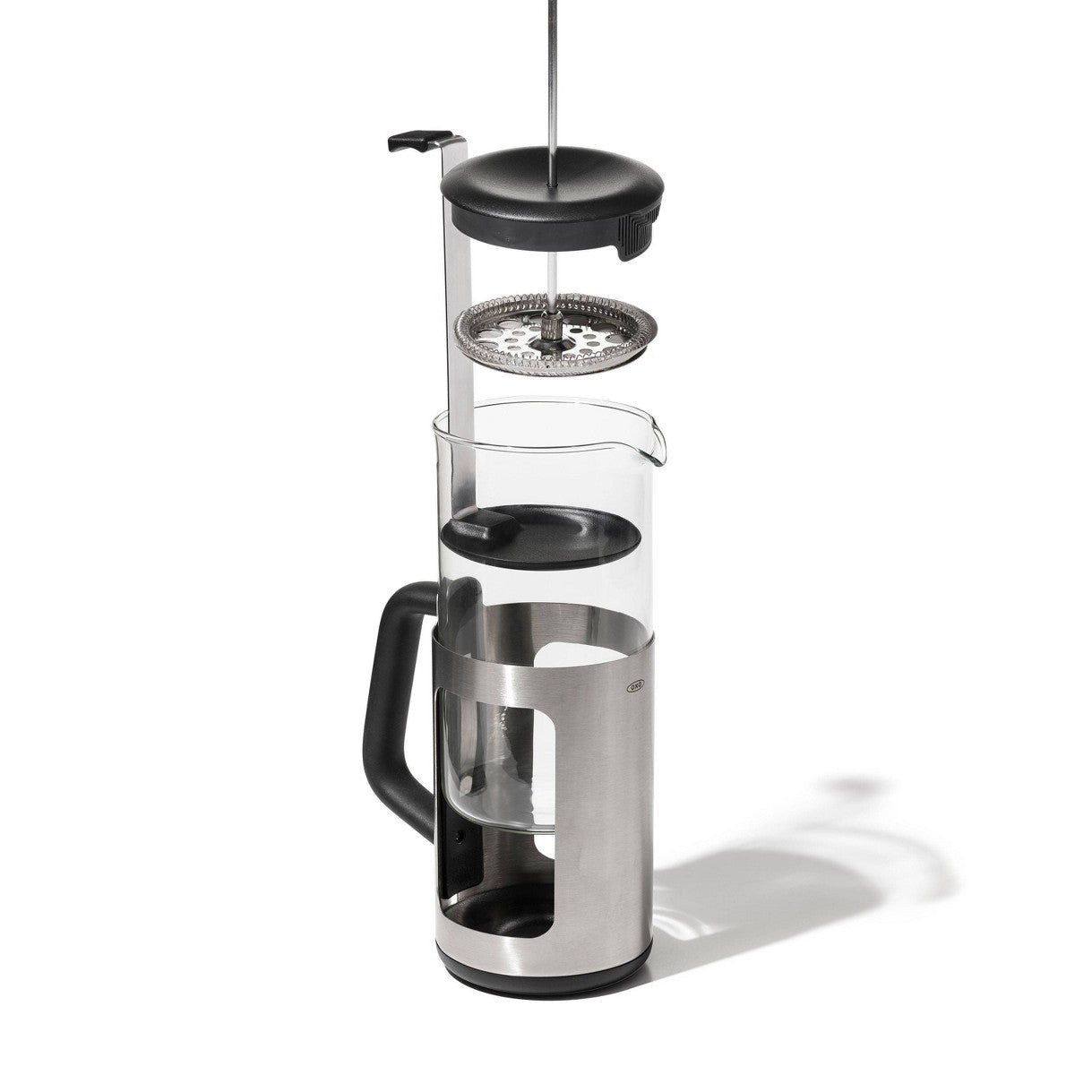 OXO Brew 8 Cup French Press Coffee Maker - Black - 11294500: Stainless Steel & Glass, Nonslip Base, Manual, Hand Wash - Additional view