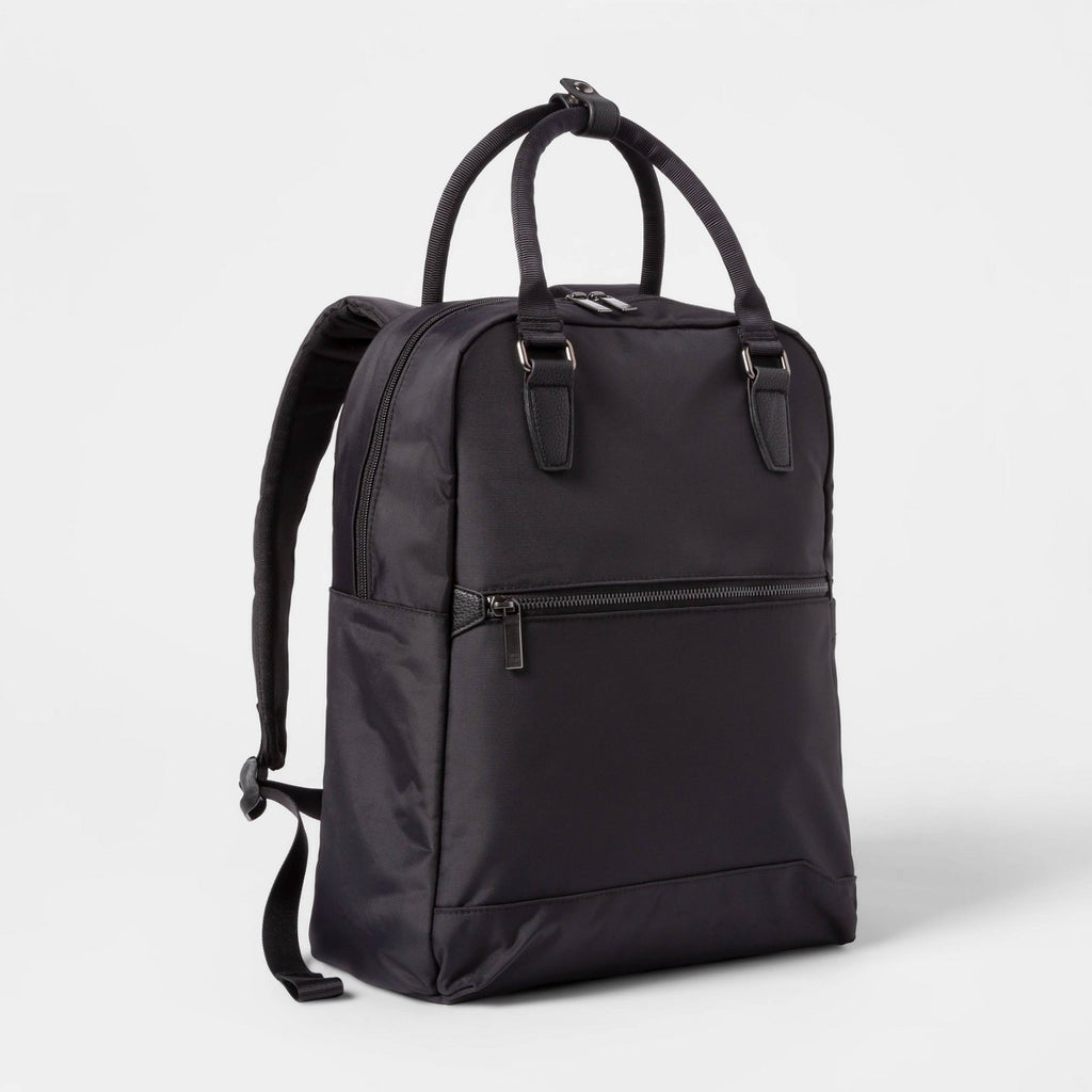 Signature 16" Commuter Backpack - Open Story™ Black: Fits 15" Laptop, Water-Resistant