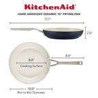 KitchenAid 10" Hard Anodized Ceramic Nonstick Frying Pan Matte Black: Lifetime Warranty, Hand Wash, Gas & Electric Compatible - Additional view