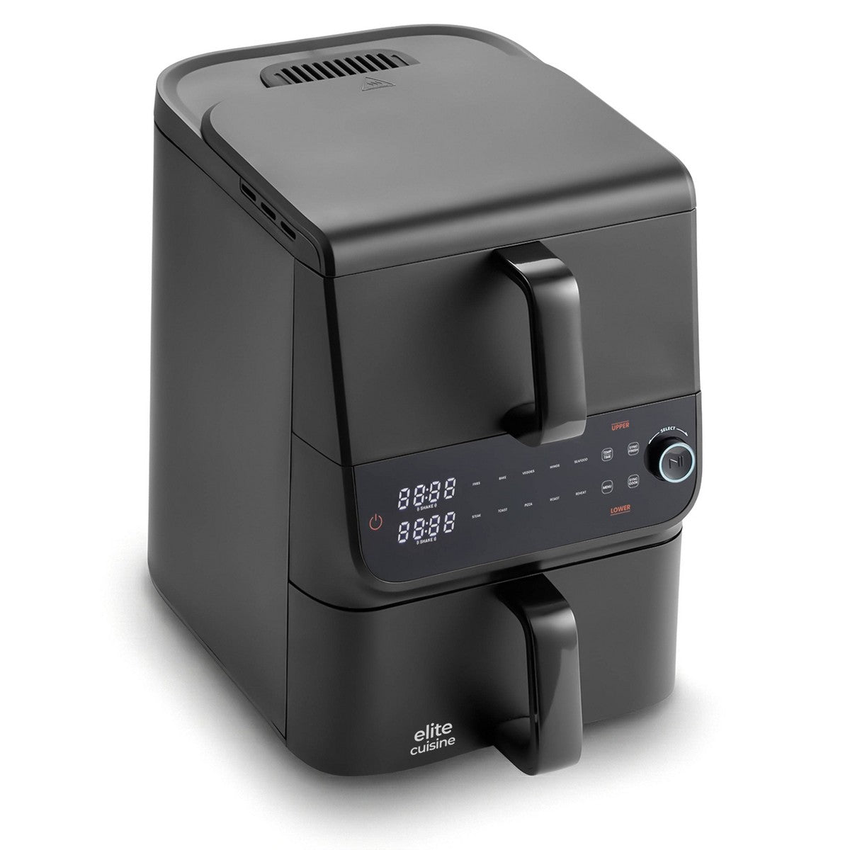 Elite Cuisine 10.5qt Digital Double Stack Air Fryer Black