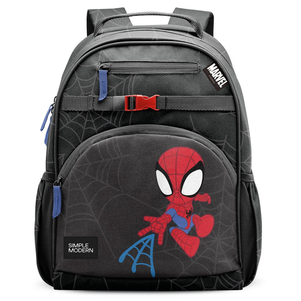 Simple Modern Kids' 12L Fletcher Backpack - Spidey Kid: Water-Resistant, Polyester