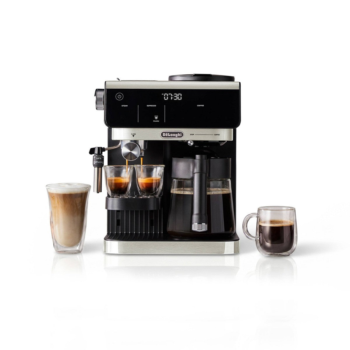 DeLonghi All-in-One Coffee and Espresso Machine Black