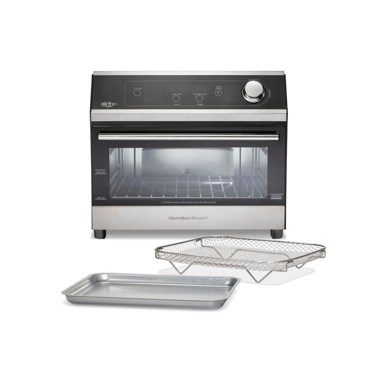 Hamilton Beach 16qt Digital Air Fryer Toaster Oven 31220: Countertop Convection Oven, 1800W, Dishwasher-Safe Parts