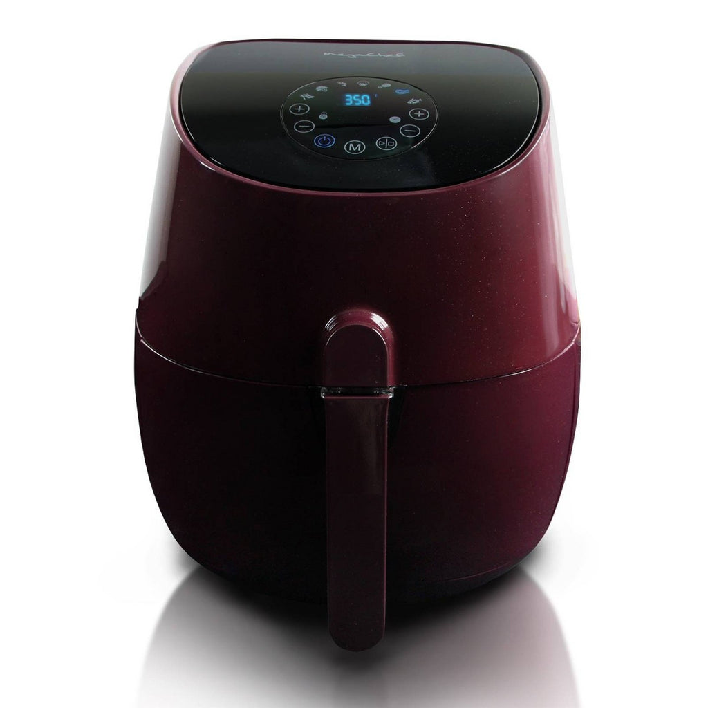 MegaChef 3.5qt Airfryer/Multicooker with 7 Pre-programmed Settings - Red - Additional view