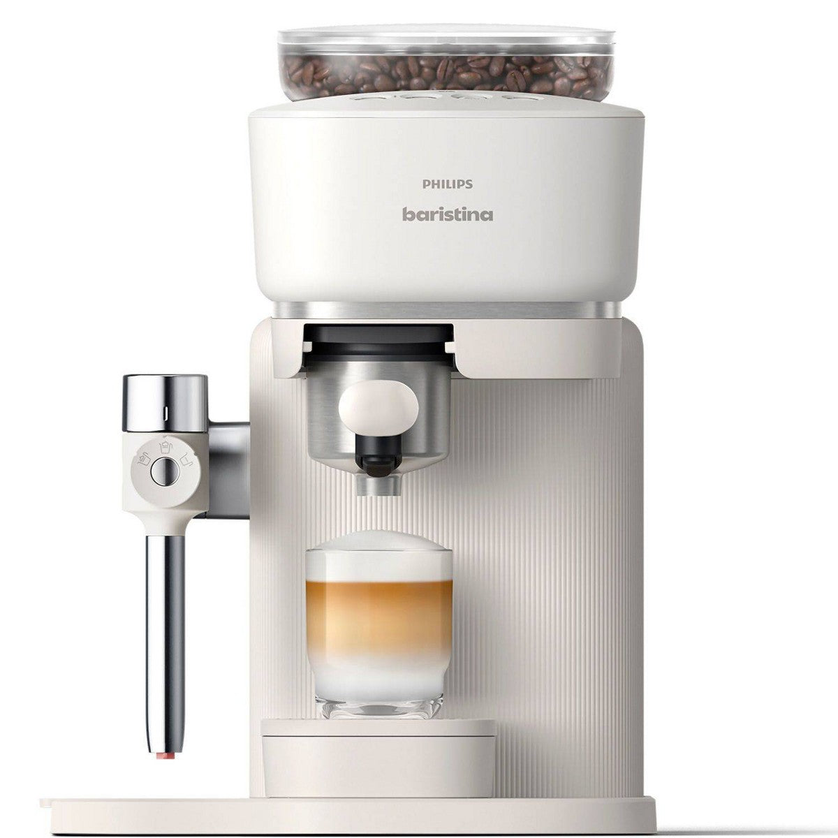 Philips Baristina Latte Automatic Coffee and Espresso Machine Milky White