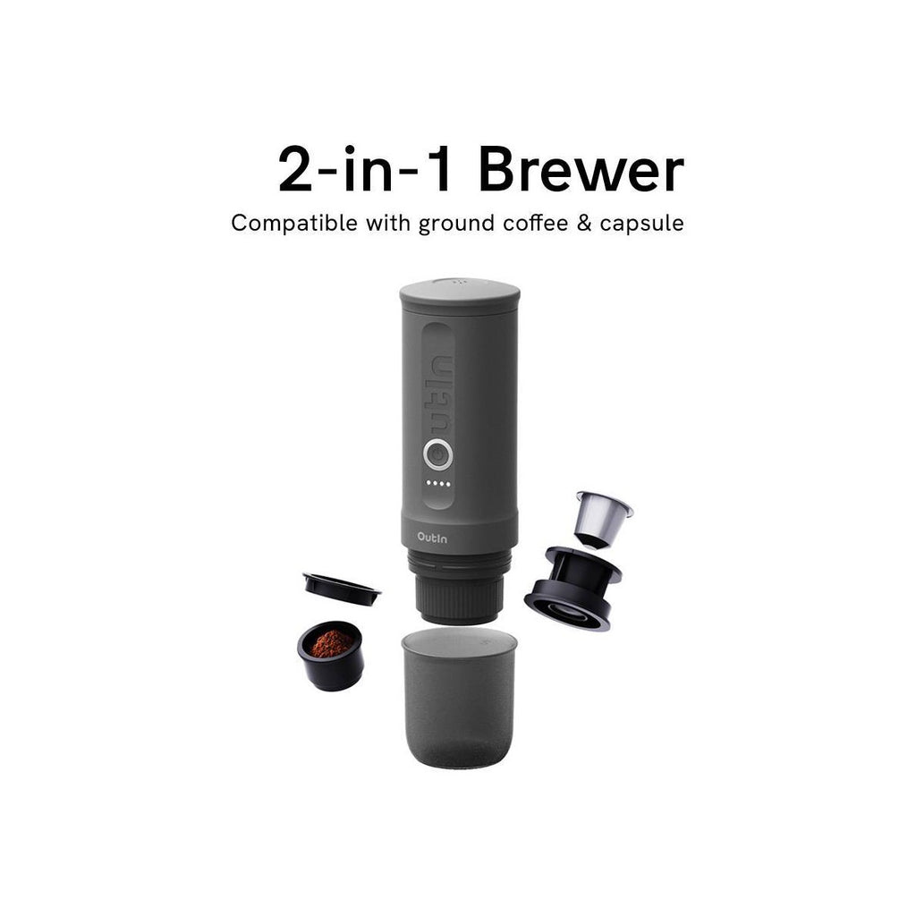 OutIn Nano Self Heating Portable Electric Espresso 20 Bar Coffee Machine Space Gray - Additional view