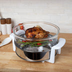 Classic Cuisine Glass Air Fryer - Halogen Oven with 12 to 17 Quart Capacity - Roaster, Broiler, Toaster, Steamer, and Grill (White) - Additional view