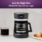 Mr. Coffee 5 Cup Switch Coffee Maker Black: Small Drip Coffee Machine, Electric, Paper Filter, 25 oz Capacity - Additional view